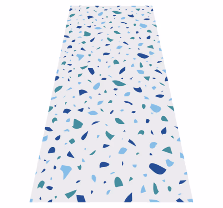 Siniset sävyt terrazzo vinyylimatto - Tenstickers
