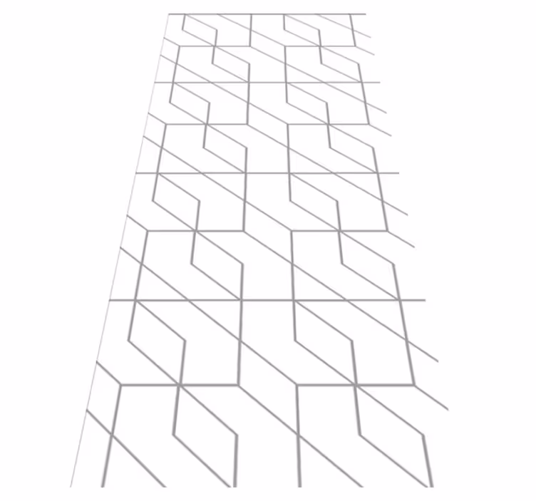Geometrinen minimalistinen valkoinen neliökuvio vinyylimatto - Tenstickers