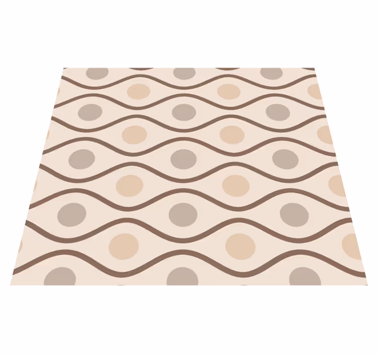 Beige 70-luvun vintagevinyylimatto - Tenstickers