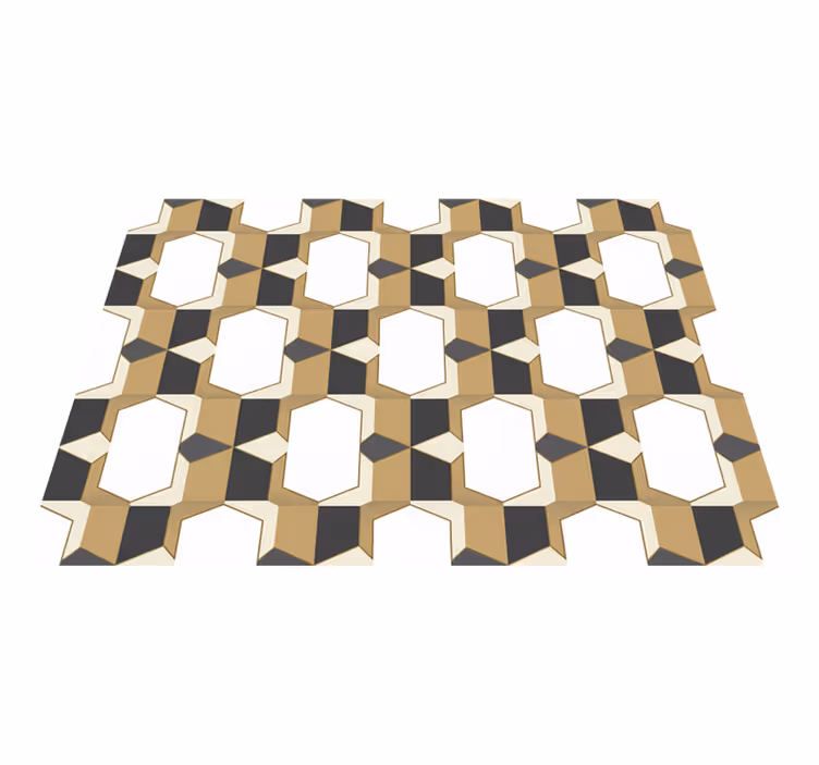 Ruudullinen vintage vinyylimatto - Tenstickers