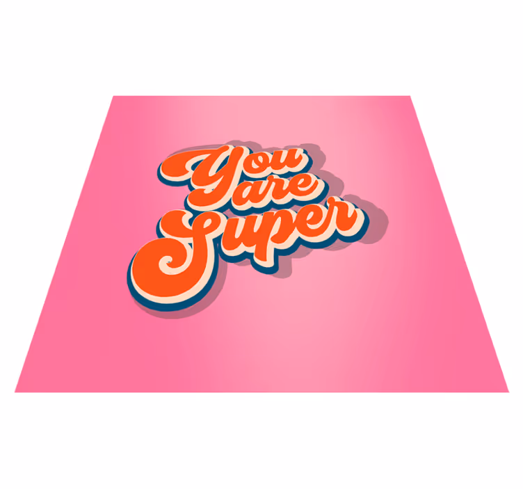 Olet upea lainausmuotoilu vinyylimatto - Tenstickers