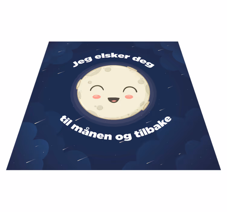 Rakastan sinua kuuhun ja takaisin vinyylimatto - Tenstickers