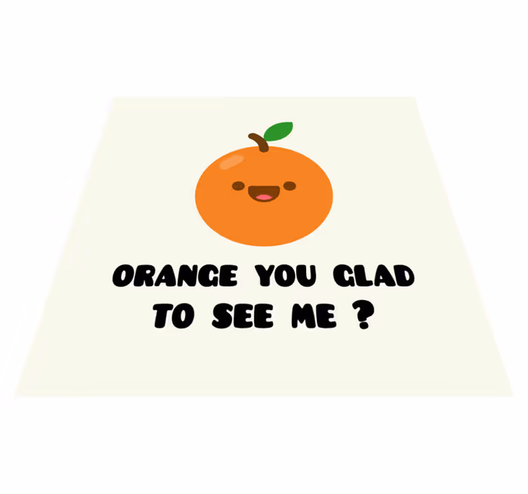 Hauska lause oranssilla vinyylimatto - Tenstickers