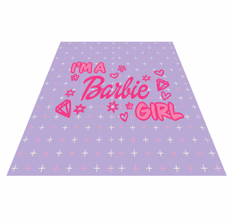 Olen barbie-tyttö lauseke vinyylimatto - Tenstickers
