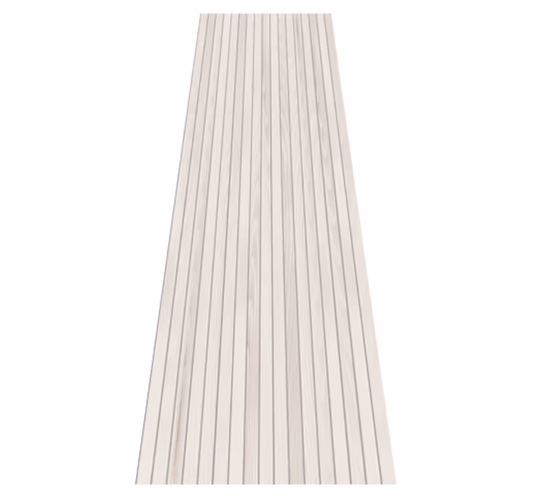 Valkoiset pystysuorat beige puulevyt vinyylimatto - Tenstickers