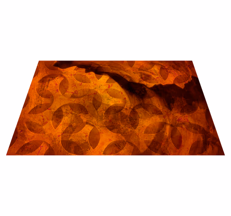 Geometrinen vinyylimatto oranssi abstrakti kuvio - Tenstickers