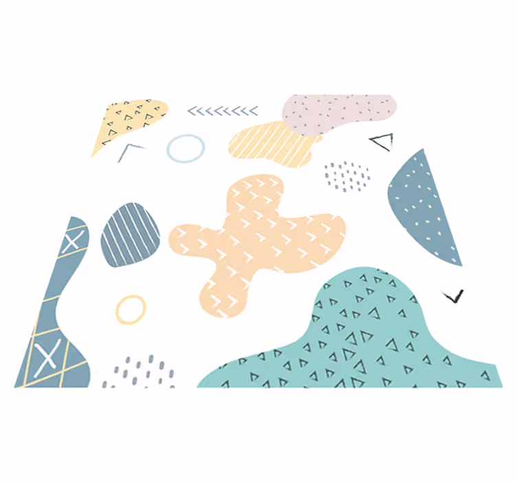 Grunge geometrinen kuvio vinyylimatto - Tenstickers