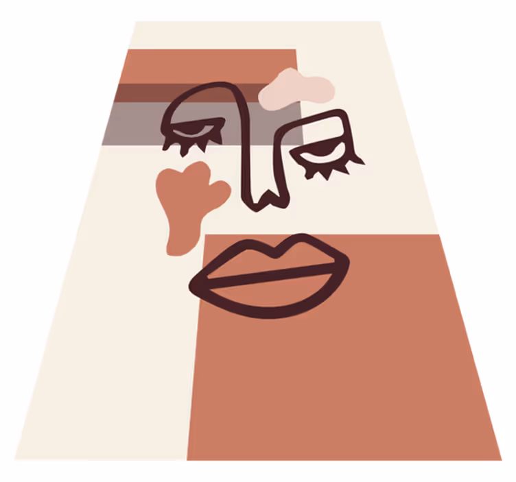 Geometrinen vinyylimatto abstrakti naisfiguuri - Tenstickers