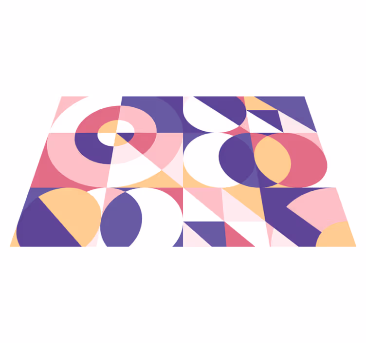 Abstraktit muodot geometrinen vinyylimatto - Tenstickers