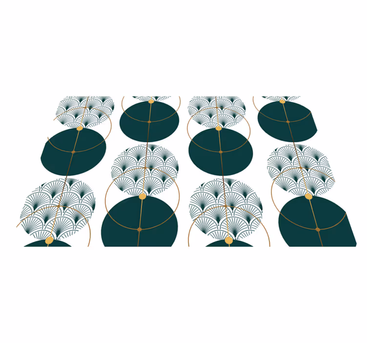 Glamourtyylinen geometrinen vinyylimatto - Tenstickers