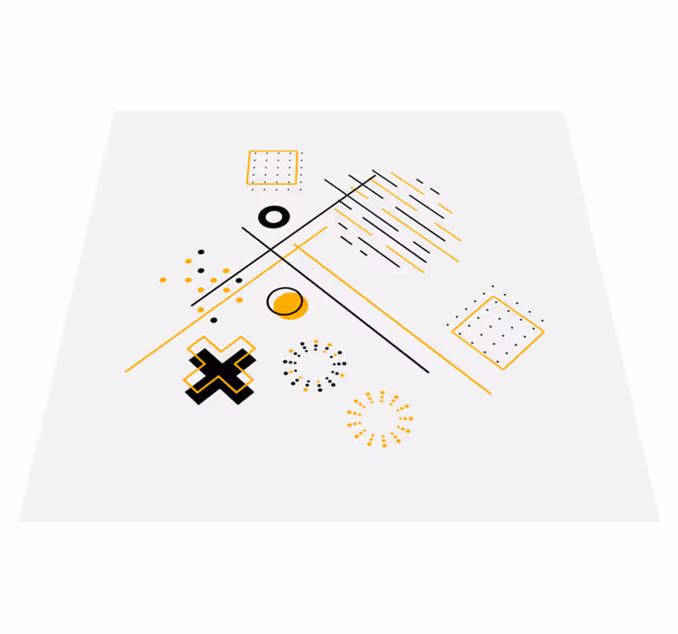 Keskeiset ympyrät geometrinen vinyylimatto - Tenstickers