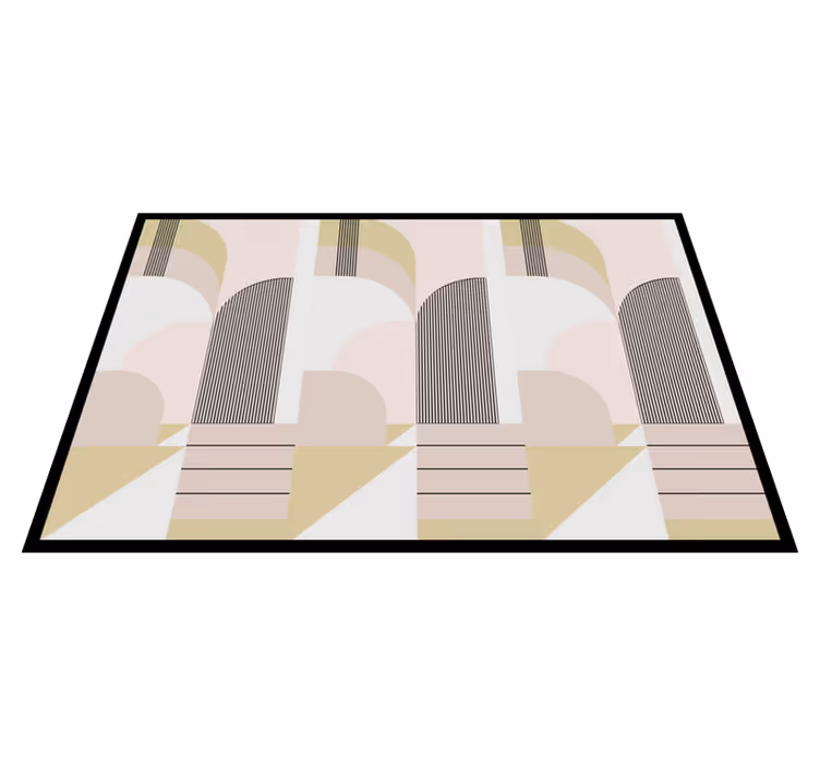 Pastellivärit geometrinen kaupunkimuotoilu vinyylimatto - Tenstickers