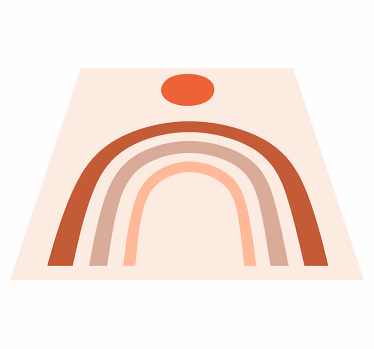 Geometrinen vinyylimatto sateenkaari-seinätaide - Tenstickers