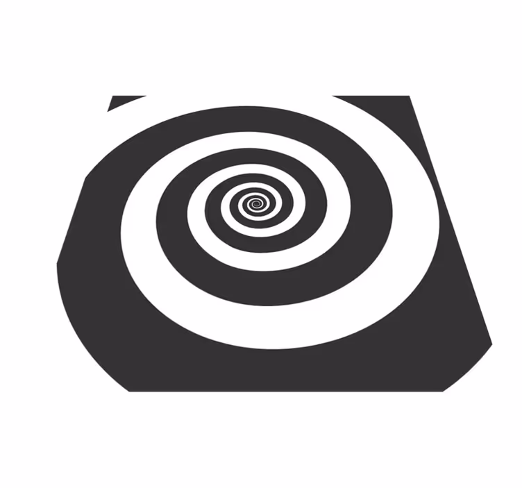Spiraali liike geometrinen vinyylimatto - Tenstickers