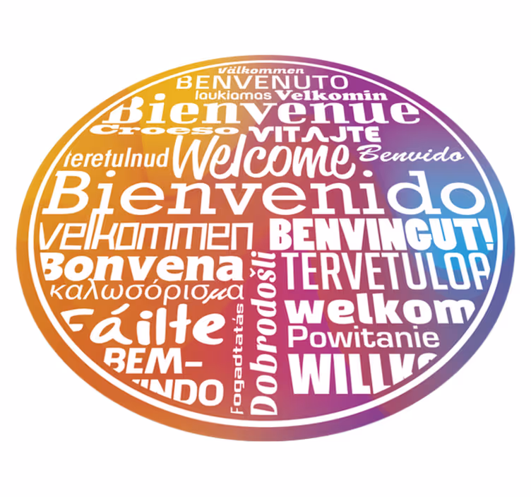 Cpprivalia_tervetuloa kieliversiot eteisen vinyylimatto - Tenstickers