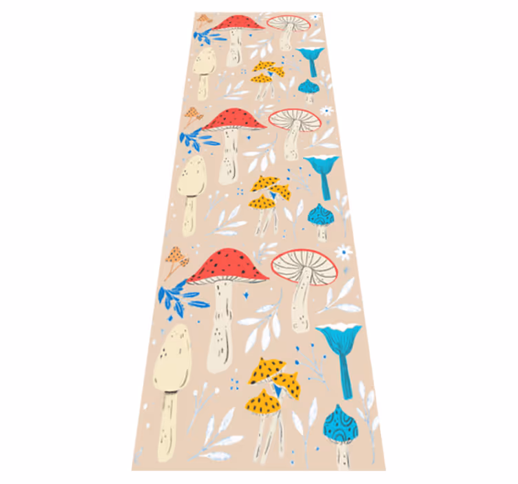 Perinteiset sienet beige tausta vinyylimatto - Tenstickers