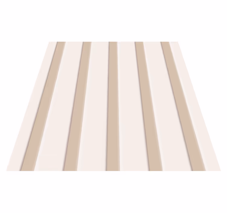 Beige raidallinen käytävän vinyylimatto - Tenstickers