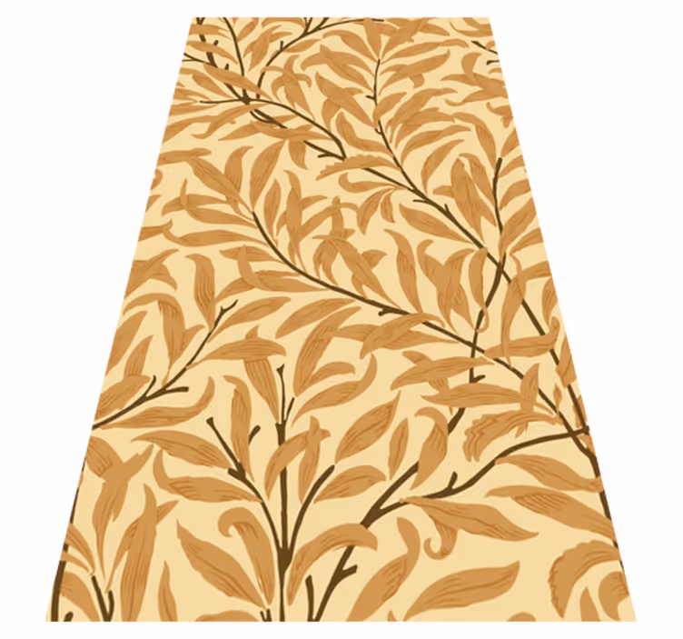 Beige vinyylimatto kasvi-lehtikuvioilla - Tenstickers