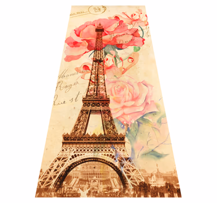 Beige vinyylimatto pariisin retrotyyliin - Tenstickers