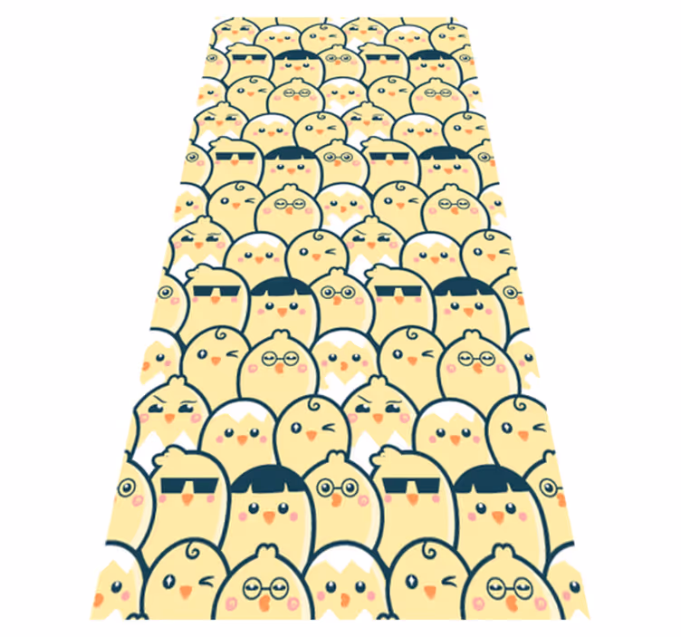 Saumaton kuvio keltaiset tiput verhot 6 - Tenstickers