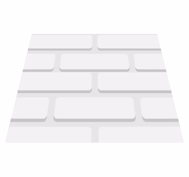 Valkoinen vinyylimatto tiilimuotoilu - Tenstickers