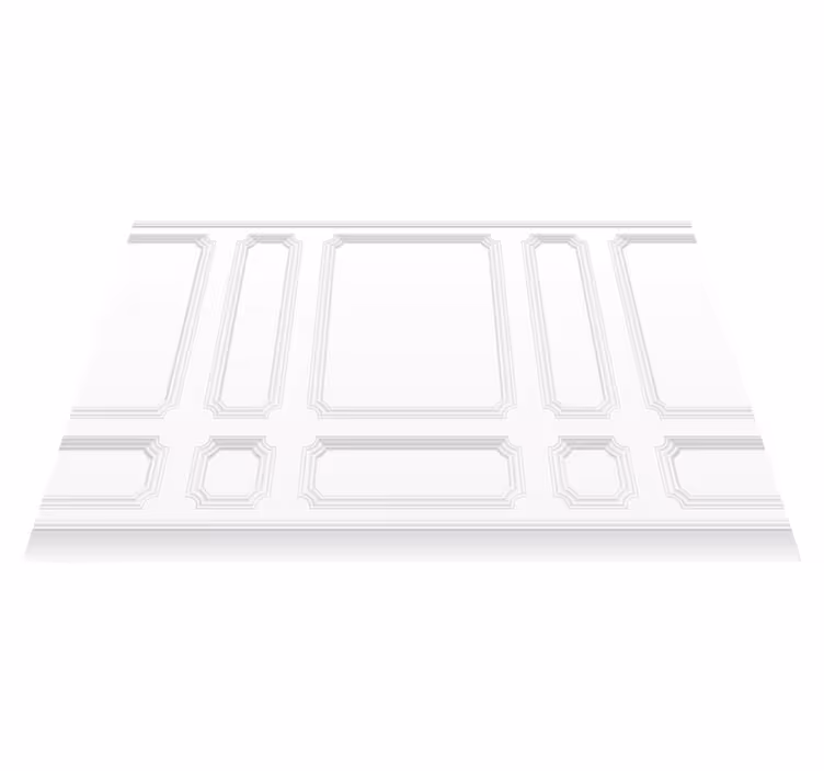 Valkoinen vinyylimattoklassiset nelikulmiot - Tenstickers