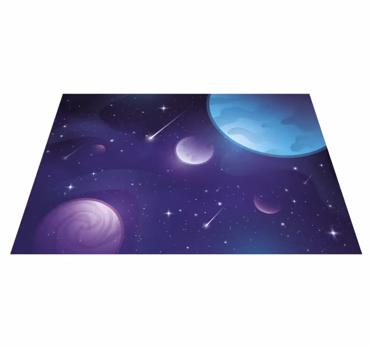 Violetti vinyylimatto salaperäisessä tähtitaivaassa - Tenstickers