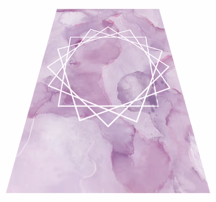 Violetti vinyylimatto tumman violetissa monikulmaraamissa - Tenstickers