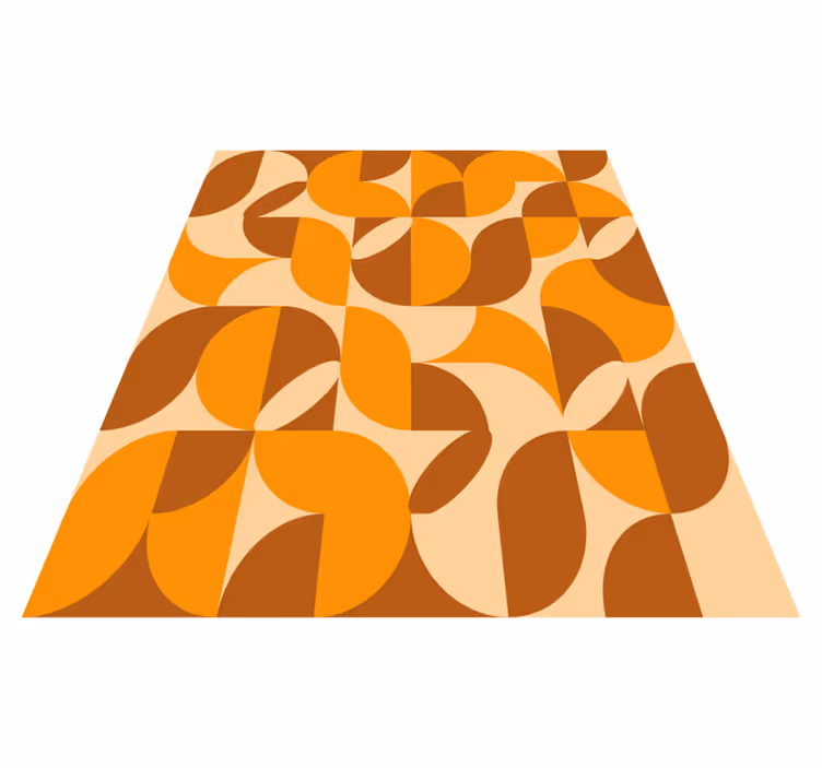 Retro oranssit kuviot vinyylimatto - Tenstickers