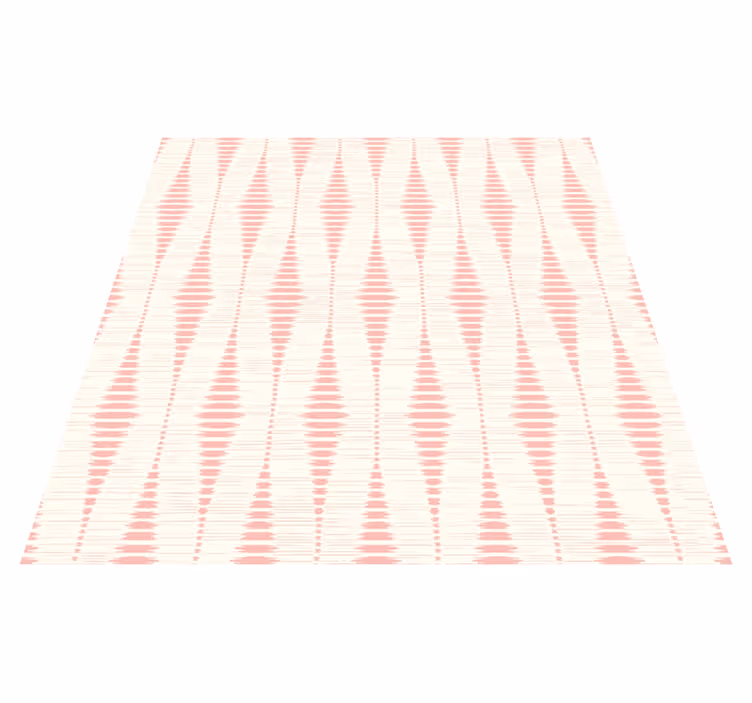 Pastellipinkki rabaul ikat parvekkeen vinyylimatto - Tenstickers