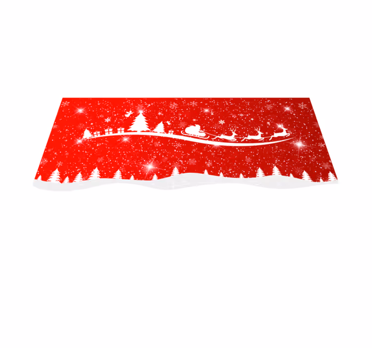 Jouluinen aalto punainen vinyylimatto - Tenstickers