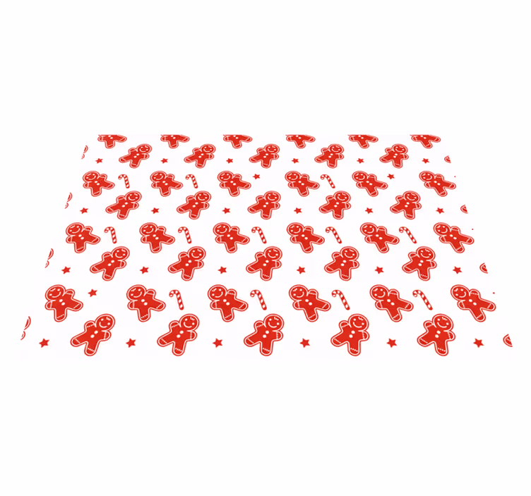 Punainen vinyylimatto joulupikkuleipä - Tenstickers