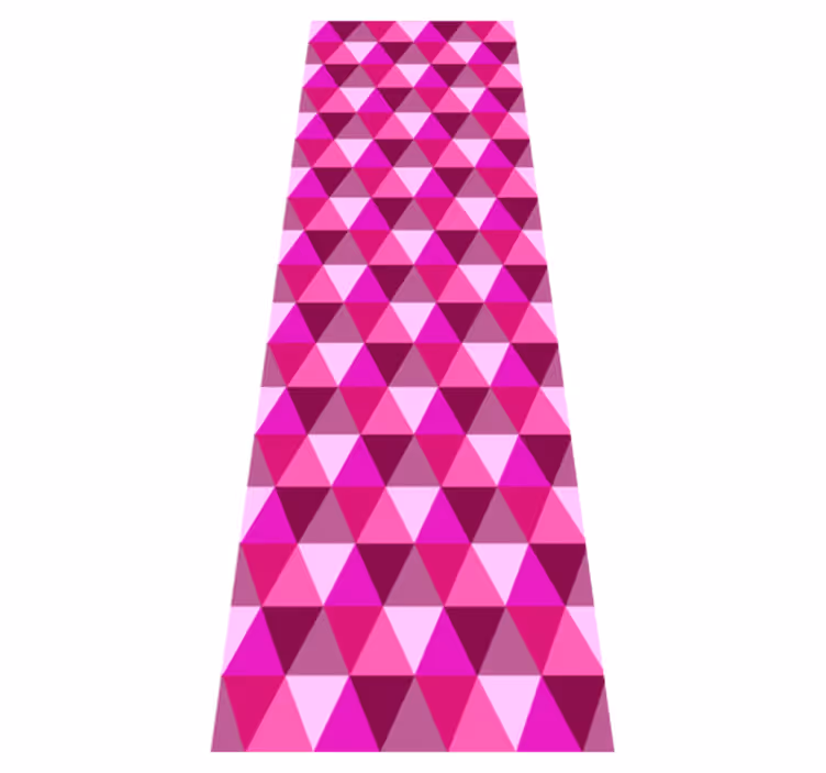 Vaaleanpunainen geometrian vinyylimatto - Tenstickers