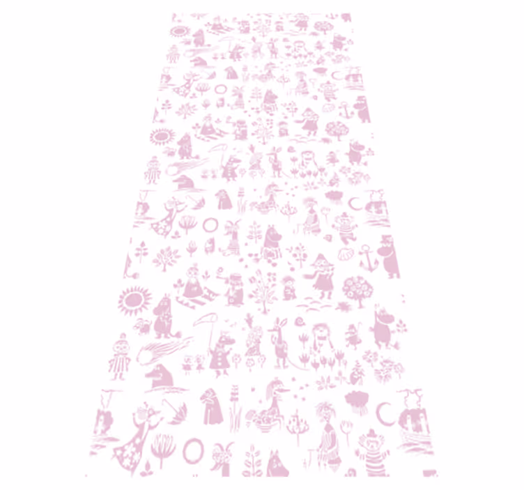 Vaaleanpunainen muumiteema täysikokoinen tapetti - Tenstickers