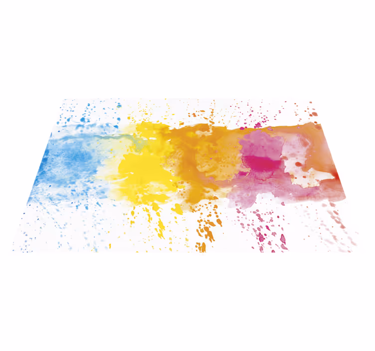 Akvarelli splash moderni vinyyli matto - Tenstickers