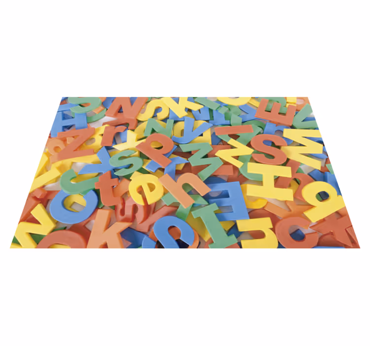 Sotkuinen aakkoset vinyyli aakkoset matto - Tenstickers