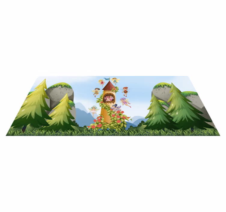 Lumoava metsä leikkipaikka lastenhuone vinyylimatto - Tenstickers