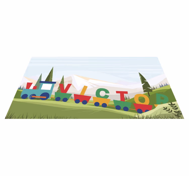 Muokattava aakkosjunateema Vauvan huoneen vinyylimatto - Tenstickers