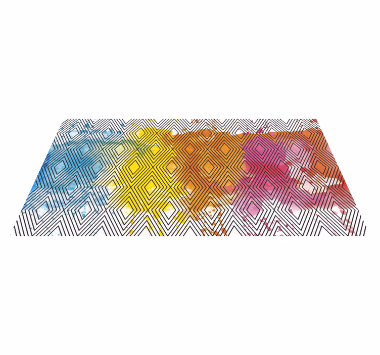 Vinyylimatto geometriset vesiväritimantit - Tenstickers