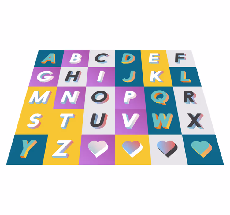 Moderni aakkoset vinyylimatto - Tenstickers
