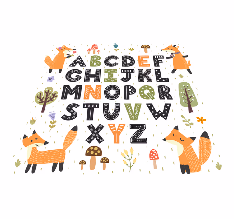 Upea vinyyli aakkoset matto metsä - Tenstickers