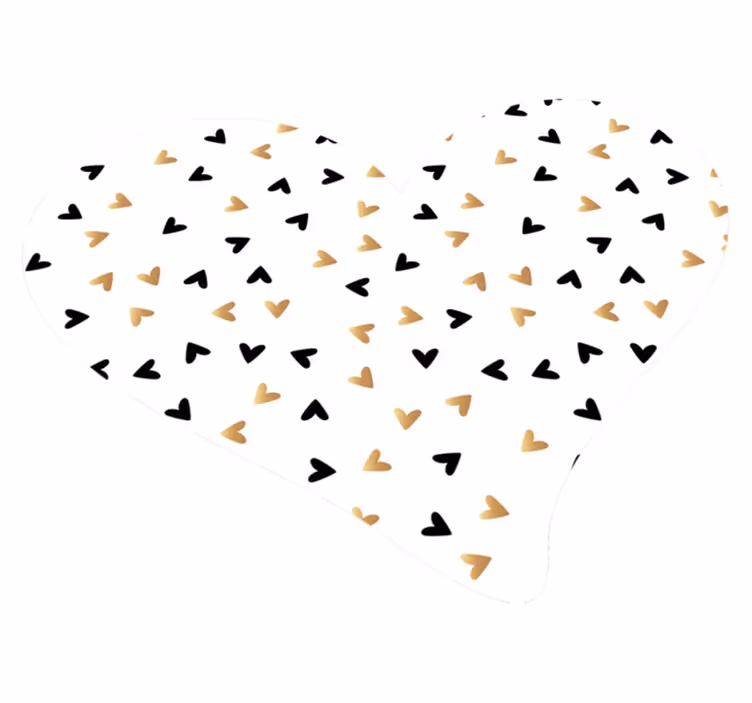 Sydämen hajontakuvio vinyylimatto geometrinen - Tenstickers