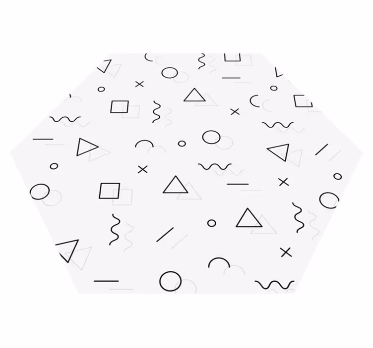 Abstrakti geometria vinyylimatto geometrinen - Tenstickers