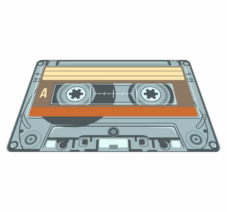 Radiokasetti vintage vinyylimatto - Tenstickers