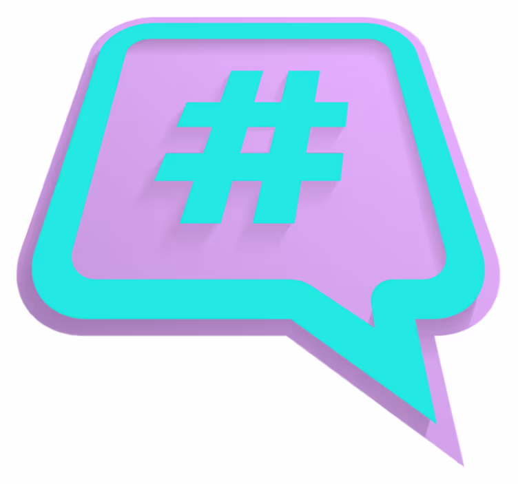 Hashtag puhekupla lauseke vinyylimatto - Tenstickers