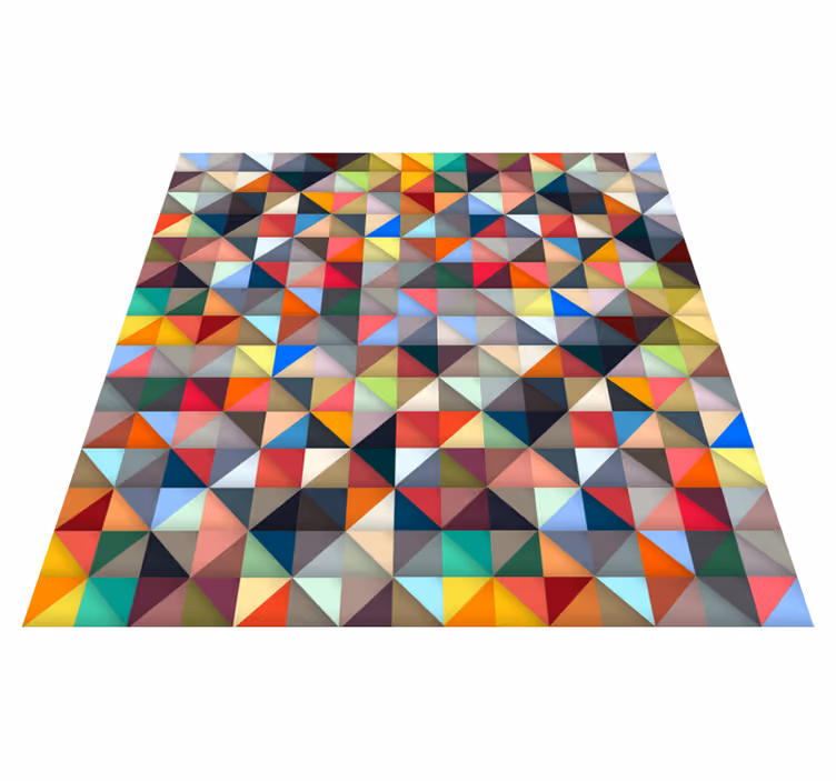 Värikäs kolmion muotoinen vinyyli mosaiikkimatto - Tenstickers