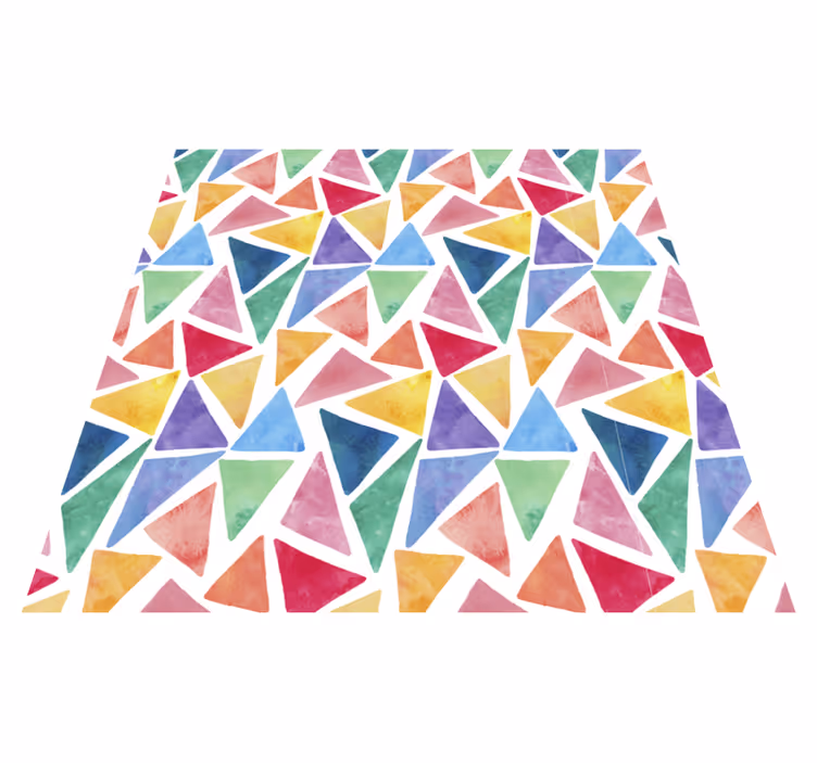 Mosaiikki kolmio pastellivinyyli matto - Tenstickers