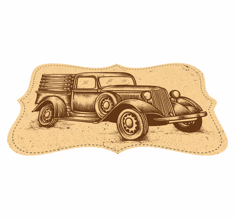 Vintage-tyyliin kuorma-autojen matto - Tenstickers