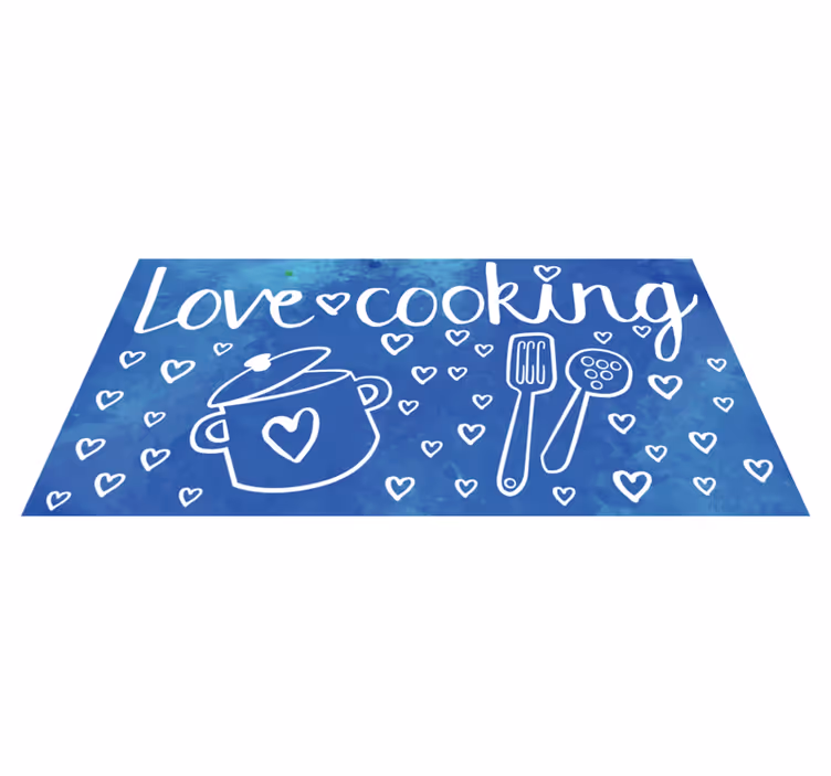 Vinyylimatto - rakastan ruoanlaittoa - Tenstickers