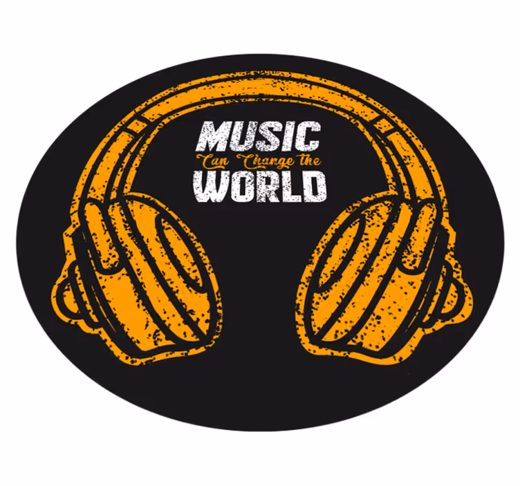 Musiikin maailman muutos lauseke vinyylimatto - Tenstickers